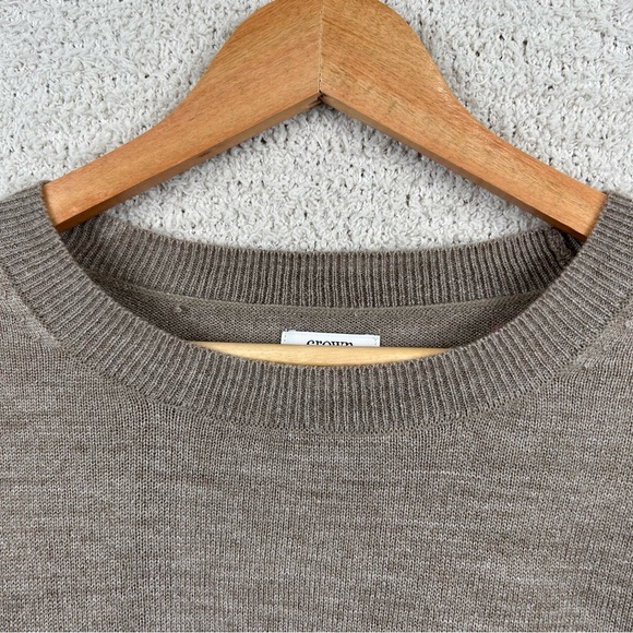 Crown & Ivy Top Women's L Beige Casual Comfort Pull Over Long Sleeve Knit Blouse - Picture 4 of 9